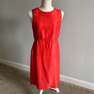 J. Crew Vibrant Red Midi Dress